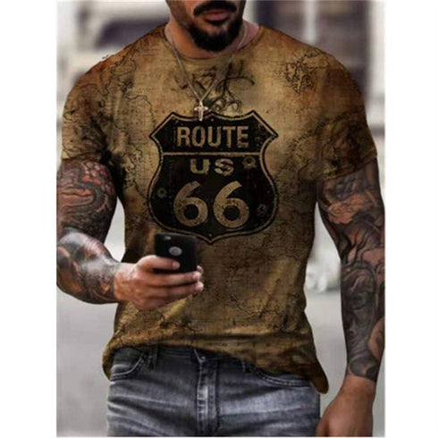 Men's Trendy Breathable Pullover Top Round Neck Short Sleeve